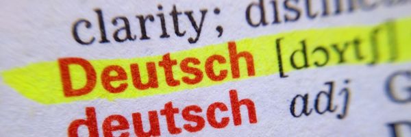 "Deutsch" markiert in Wörterbuch