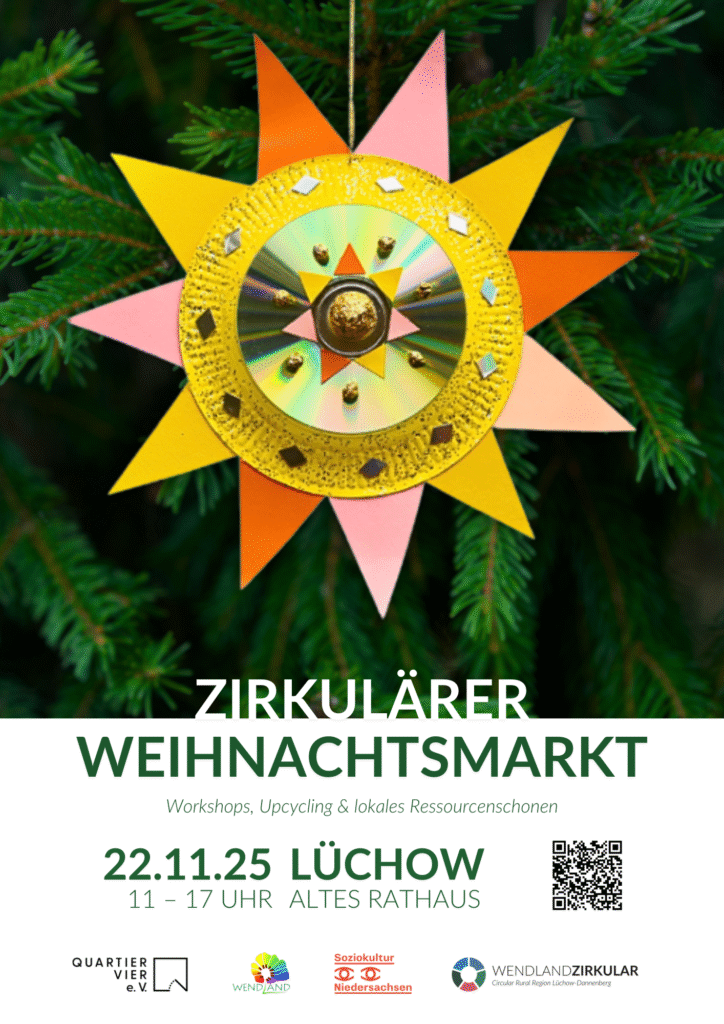 Veranstaltungsplakat: ZIRKULÄRER WEIHNACHTSMARKT, 22.11.25 in Lüchow