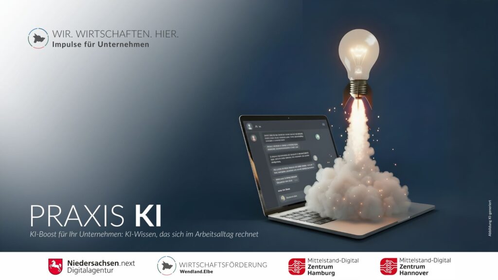 KI-Boost: Glühbirnen-Rakete startet auf Laptop-Tastatur